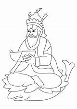 Jhulelal Sketch Coloring Ji Shri Mygodpictures God Lord Pages Href Embed Src Code sketch template