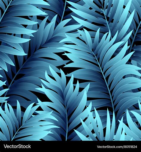 leaves  palm tree seamless pattern royalty  vector