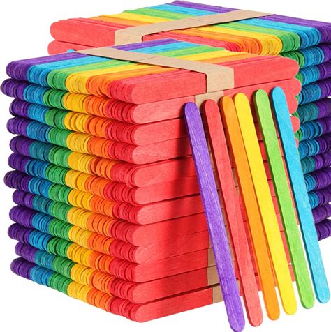 amazoncom kohand  pcs colored popsicle sticks  crafts wooden