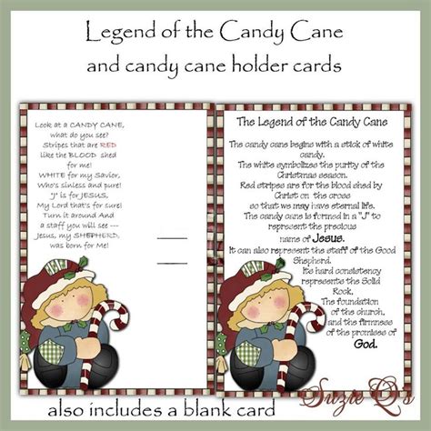 legend   candy cane card digital printable   etsy