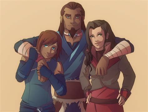 korra tonraq and his soon to be daughter in law avatar the last airbender the legend of