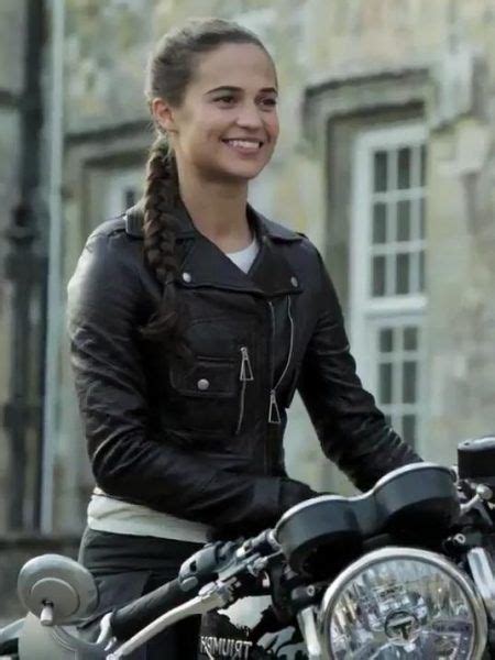Tomb Raider Lara Croft Alicia Vikander Leather Jacket