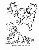 Pooh Coloring Winnie Pages Pot Honey Getdrawings Getcolorings Colorings sketch template