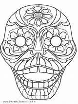 Coloring Dead Pages Printable Mask Masks Halloween Skull Muertos Dia Los Color Quickie Minute Last Template Drawing Craft Print Activities sketch template