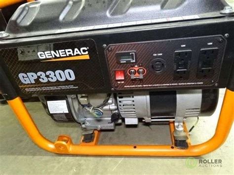 generac gp portable generator gas  roller auctions
