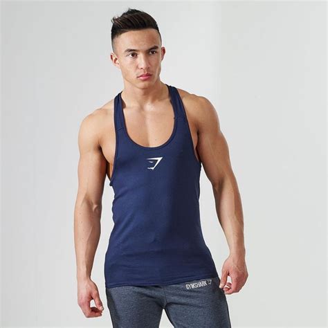 ion gym stringer stringer vest navy gymshark