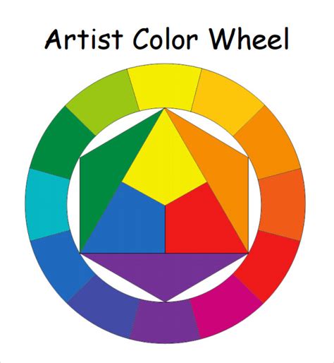 sample color wheel chart templates   ms word