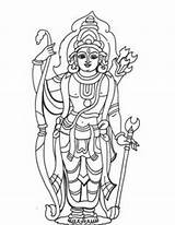 Ram Coloring Pages Colouring Navami Shri Template Sketch sketch template