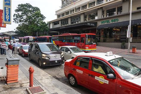 vehicles parking  street  kuala lumpur malaysia editorial
