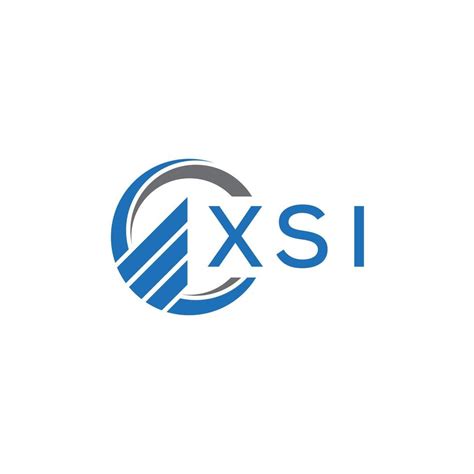 xsi flat accounting logo design  white background xsi creative