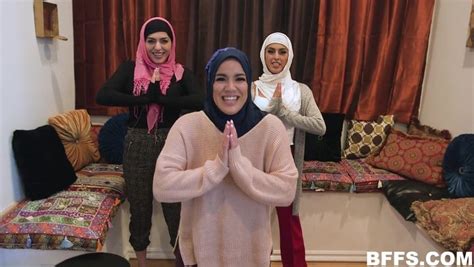 hijab party turns into reverse gangbang with bbc
