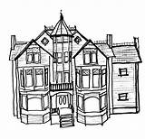 Mansion Coloring Pages Sketch Template sketch template