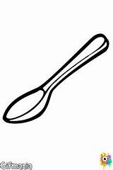 Spoon Spoons Teaspoon Ausmalbilder Ausmalbild Löffel Kitchenware sketch template