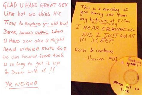 These Hilarious Notes Ask Neighbours To Stop Having Such Loud Sex And