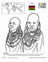 Coloring Pages Worksheet Maasai Geography Choose Board sketch template