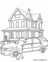 Coloring Car Pages Garage Crash Drawing Convertible Family Getcolorings Printable Their Color sketch template