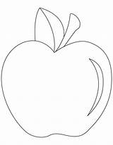 Apple Coloring Drawing Leaf Template Kids Apples Pages Easy Simple Drawings Clip Cliparts Printable Clipart Fruit Bestcoloringpages Colouring Color Paintingvalley sketch template
