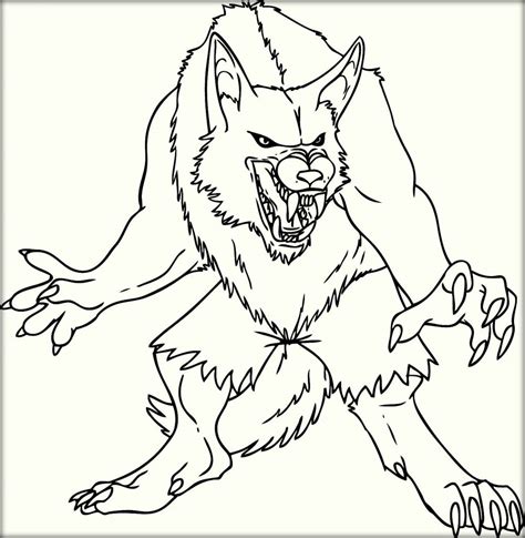 werewolf coloring pages printable  getdrawings