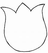 Printable Tulips Large Tulip Template Flower Clipart sketch template