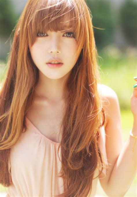 Adorable Korean Women Natural Redhead Beautiful Red Hair Red Hair