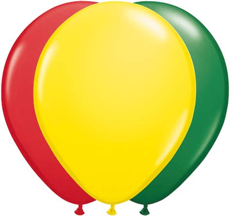 ballonnen rood geel groen  stuks cm kopen carnavalslandnl