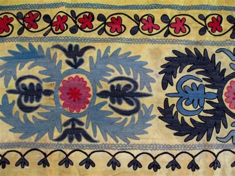 Antique Uzbek Suzani Bukhara Samarkand Prayer Rug 1920