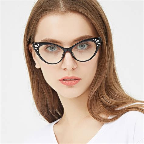 cat eye rhinestone glasses frame women brand optical glasses frame cat eye eyeglasses frame