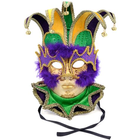 deluxe mardi gras jester full face mask  craftoutletcom