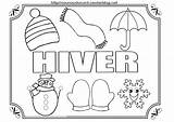 Maternelle Hiver Coloriages Colorier Bonnet Gants Nounoudunord Activité Couleur Enfants Gommettes sketch template