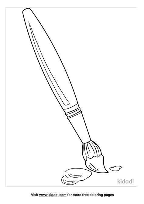 paintbrush coloring page coloring page printables kidadl