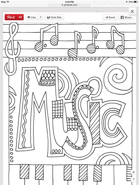 coloring page   word   musical notes    black