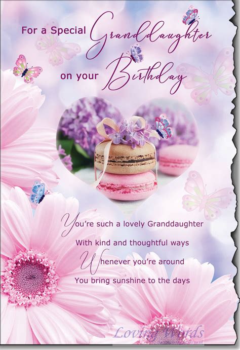 granddaughter birthday greeting cards  loving words