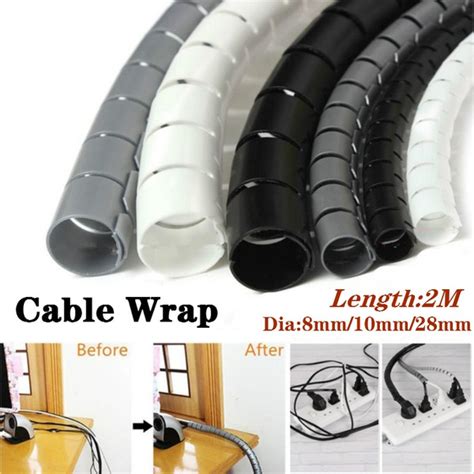 cable hide wrap computer phone cable device organizer management wire spiral flexible cord