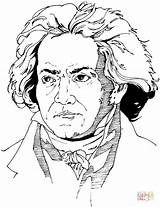 Beethoven Ludwig Ausmalbild Colorear sketch template
