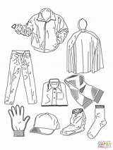 Coloring Clothes Pages Various Printable Color Kids Summer Winter Outfits sketch template