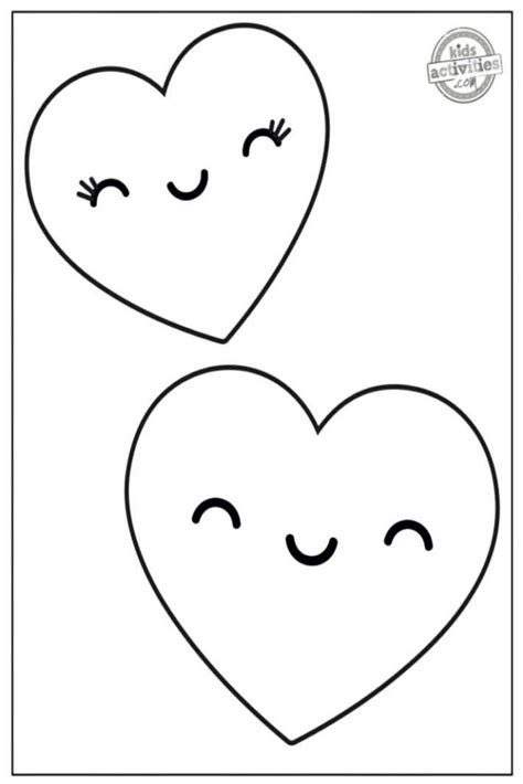 easy valentines coloring pages  toddlers preschoolers kids