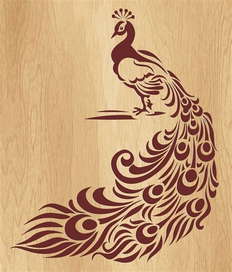 peacock  dxf files  laser cutting  vector