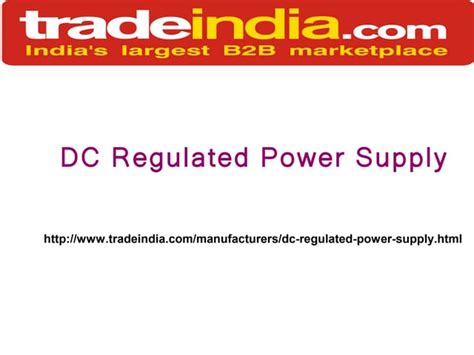 dc regulated power supply
