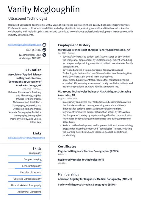 top  ultrasound technologist resume objective examples
