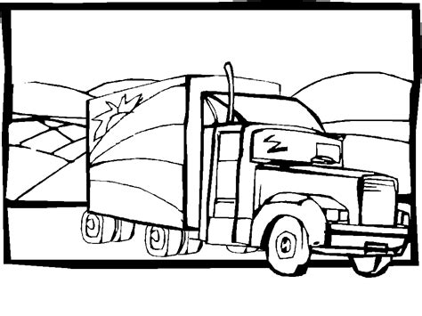 semi truck coloring page coloring home