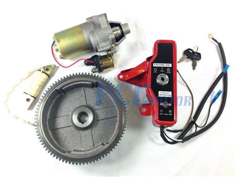 honda gx gx electric start kit starter motor flywheel switch