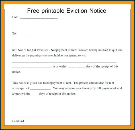 printable eviction notice template texas template  resume