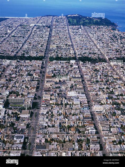 aerial view  geary street   pacific san francisco ca stock photo alamy