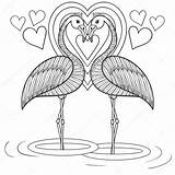 Flamingo Coloring Drawing Zentangle Tribal Hand Illustration Bird Adult Stock Books Illu Totem Tattoos Cartoon Pages Vector Logo Getdrawings Sketch sketch template