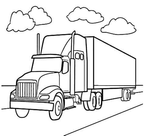 wheeler truck coloring pages