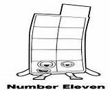 Numberblocks Eleven sketch template