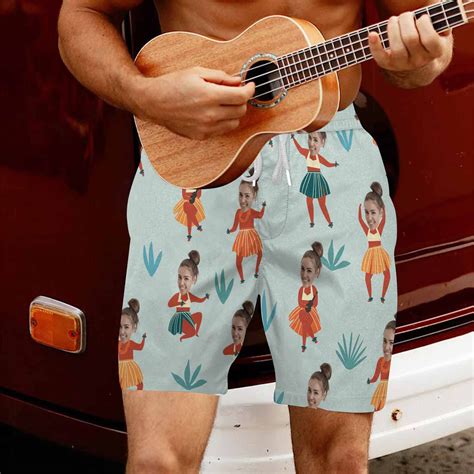funny men bathing suit custom swim trunks hawaii dance etsy