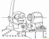 Despicable Pages Minions Coloring Color sketch template