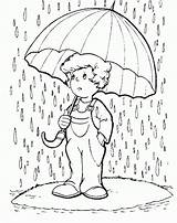 Coloring Rain Rainy Lluvia Colorare Pluie Regen Ombrello Dibujos Disegni Persone Acquazzone Bambini Chuva Colorat Ausmalbild Bambino Precipitations Coloriages Malvorlagen sketch template