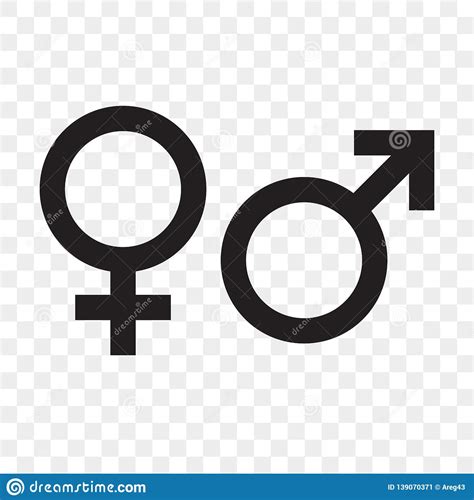 Female And Male Gender Arrow Sign Vector Man Woman Sex Icons Stock